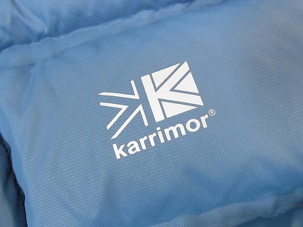 実際に弊社で買取させて頂いたkarrimor/カリマー ワンポイントナイロンダウンベスト 青系/XLの画像 4枚目