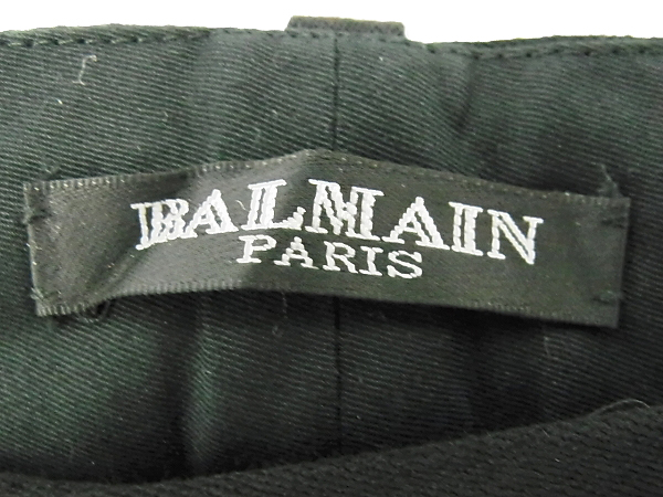 実際に弊社で買取させて頂いたBALMAIN/バルマン ウールパンツ ボタンフライ  ブラック/46の画像 2枚目