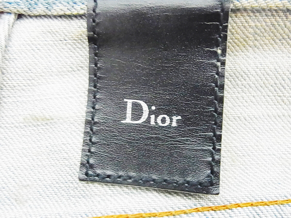 実際に弊社で買取させて頂いたDIOR/ディオールオム アイスブルー泥WAXデニム エディ期 28の画像 2枚目