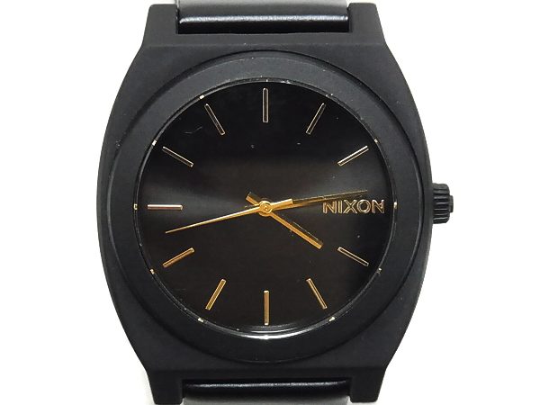 実際に弊社で買取させて頂いたNIXON/ニクソン THE TIME TELLER P ブラックゴールドオルネートの画像 1枚目