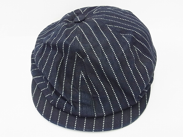 実際に弊社で買取させて頂いたシュガーケーン WABASH STRIPE APPLE JACK CAP キャスケットの画像 1枚目