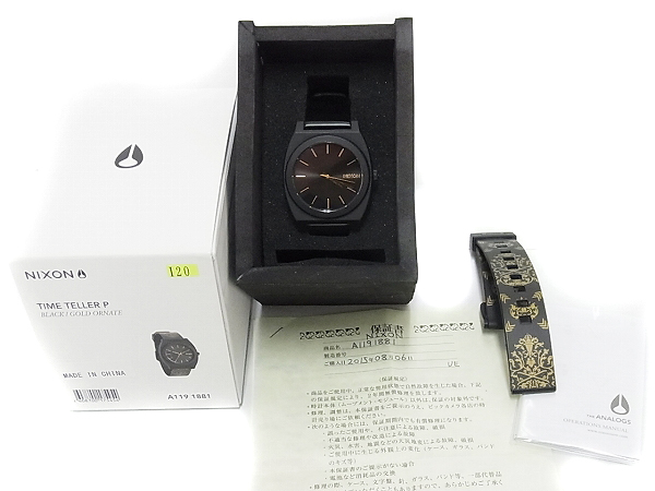 実際に弊社で買取させて頂いたNIXON/ニクソン THE TIME TELLER P ブラックゴールドオルネートの画像 8枚目