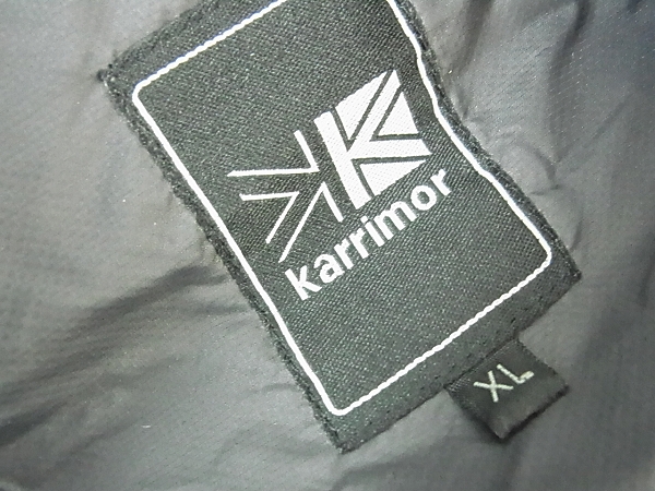 実際に弊社で買取させて頂いたkarrimor/カリマー ワンポイントナイロンダウンベスト 青系/XLの画像 2枚目