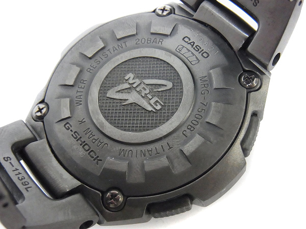 実際に弊社で買取させて頂いたG-SHOCK【18万↑】MR-G MRG-7500BJ-1AJF 電波ソーラー ブラックの画像 4枚目