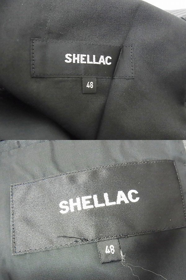 実際に弊社で買取させて頂いたSHELLAC/シェラック ストライプ柄スーツ/セットアップ/灰/48の画像 5枚目