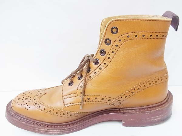 実際に弊社で買取させて頂いたTrickers/トリッカーズ ウィングチップブーツ ブラウン2508/7.5の画像 3枚目