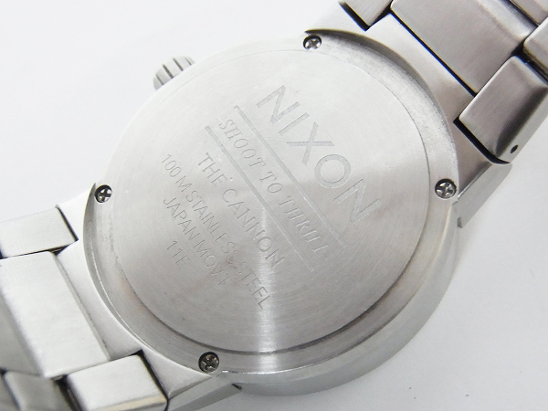 実際に弊社で買取させて頂いたNIXON/ニクソン A160100 クオーツ腕時計 The Cannon 銀×白の画像 4枚目