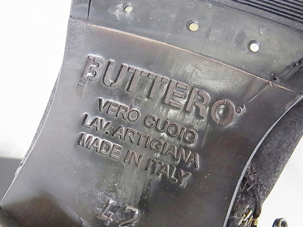 実際に弊社で買取させて頂いたBUTTERO/ブッテロ サイドジップブーツ ダークブラウン B5640/42の画像 8枚目