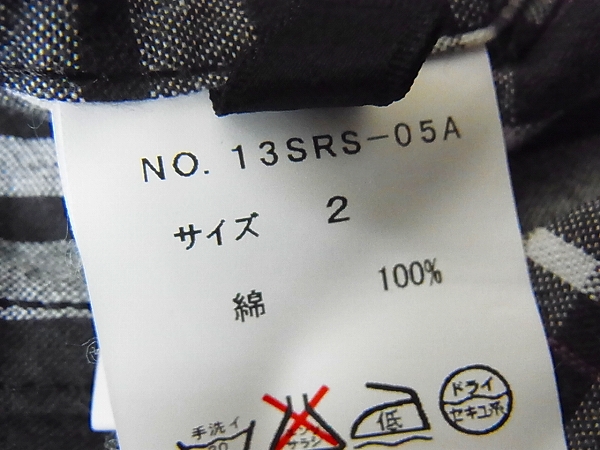 実際に弊社で買取させて頂いたroar/ロアー 13SS スワロ ニ丁拳銃チェックシャツ/長袖 2の画像 3枚目