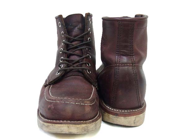 実際に弊社で買取させて頂いたCHIPPEWA/チペワ モックトゥ レザーワークブーツ 茶系/7Dの画像 1枚目