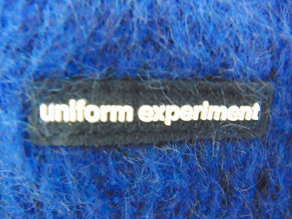 実際に弊社で買取させて頂いたソフネット  UNIFORM EXPERIMENT 13aw ニットカーディガン 青系の画像 2枚目