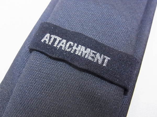 実際に弊社で買取させて頂いたATTACHMENT/アタッチメント シルクネクタイ チャコールグレーの画像 1枚目