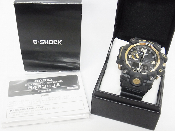 実際に弊社で買取させて頂いたG-SHOCK ソーラー GWG-1000GB-1A 高度計温度計登山 黒×金の画像 5枚目