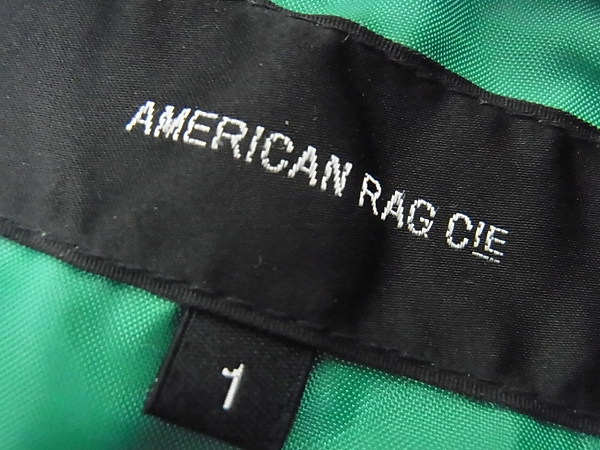 実際に弊社で買取させて頂いたAMERICAN RAG CIE/アメリカンラグシー ナイロンパーカー 緑/1の画像 2枚目