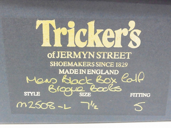 実際に弊社で買取させて頂いたTricker’s/トリッカーズ カントリーブーツ ブラック M2508/7.5の画像 8枚目