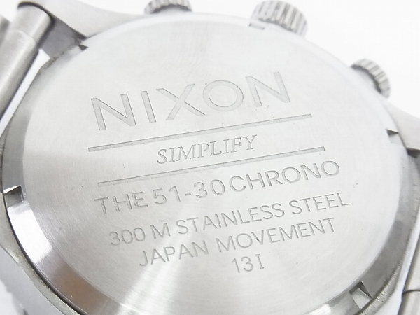 実際に弊社で買取させて頂いたNIXON/ニクソン THE 51-30 CHRONO BLACK 腕時計/NA083000-00の画像 4枚目