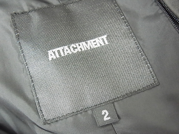 実際に弊社で買取させて頂いたATTACHMENT/アタッチメント ダウンジャケット グレー系/2の画像 2枚目