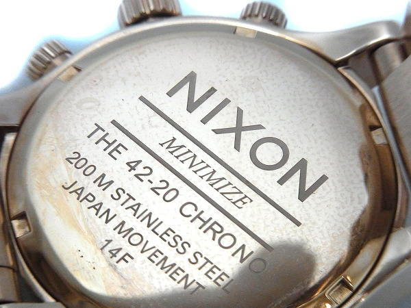 実際に弊社で買取させて頂いたNIXON/ニクソン 42-20 クロノグラフ ローズゴールド/A037897の画像 1枚目