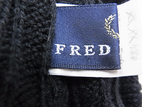 実際に弊社で買取させて頂いたFRED PERRY/フレッドペリー ニットキャップ/帽子 ブラックの画像 3枚目