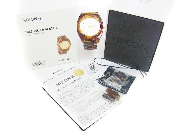 実際に弊社で買取させて頂いたNIXON/ニクソン タイムテラー アセテート 腕時計 A327-1424の画像 7枚目