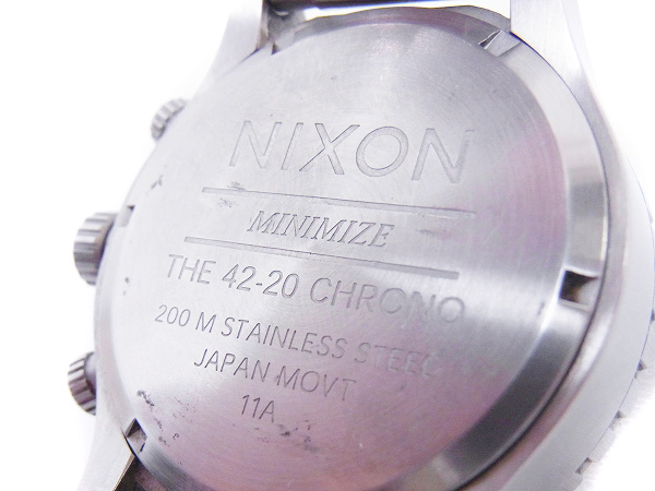 実際に弊社で買取させて頂いたNIXNIXON/ニクソン THE42-20 CHRONO/A037-000 クロノグラフの画像 5枚目