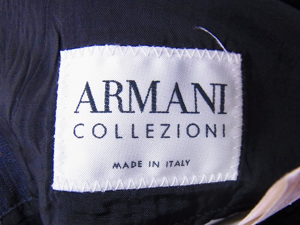 実際に弊社で買取させて頂いたARMANI COLLEZIONI テーラードジャケット 麻 メンズ 48の画像 3枚目