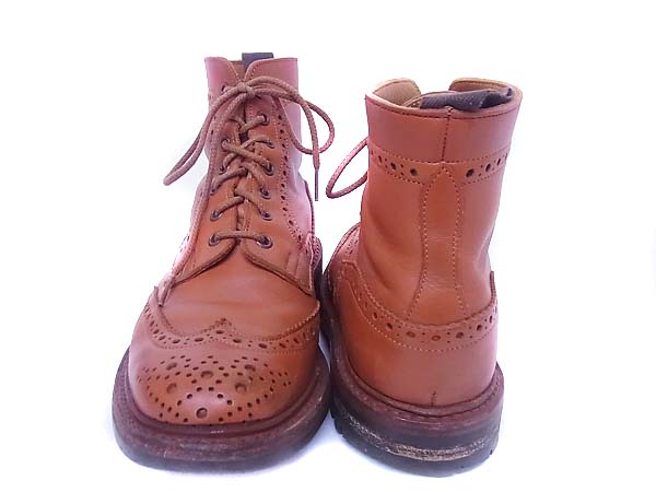 実際に弊社で買取させて頂いたTrickers/トリッカーズ ウィングチップブーツ ブラウン2508/7の画像 3枚目