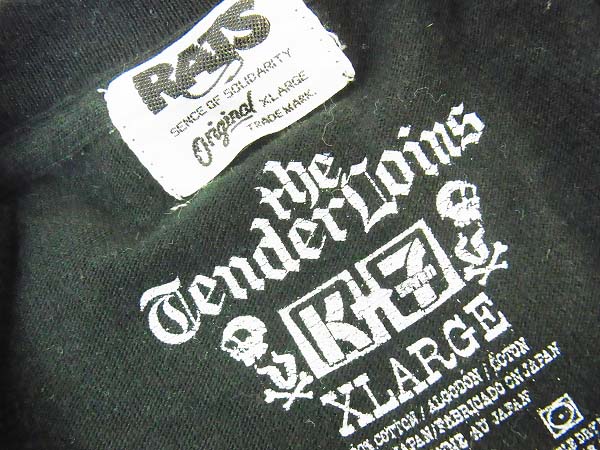 実際に弊社で買取させて頂いたRATS/ラッツ×TENDERLOIN/テンダーロイン 半袖Tシャツ 黒/XLの画像 2枚目