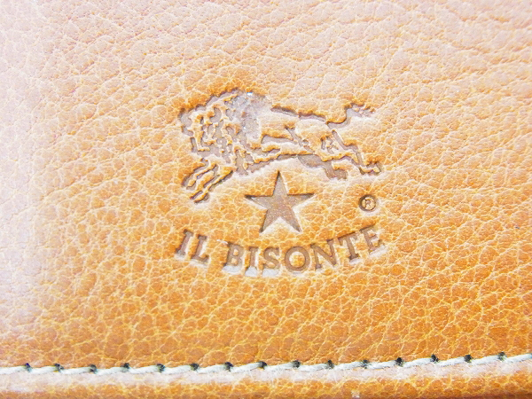 実際に弊社で買取させて頂いたIL BISONTE/イルビゾンテ 三つ折り財布 ウォレット オレンジの画像 5枚目