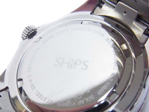 実際に弊社で買取させて頂いたSHIPS/シップス GMT SOLAR WATCH  腕時計 ブラック/110330190の画像 5枚目