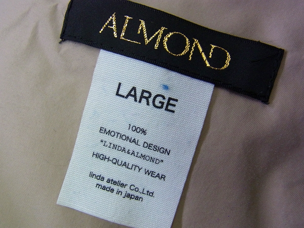 実際に弊社で買取させて頂いたALMOND/アーモンド ナイロンマウンテンパーカー/ベージュ/Lの画像 2枚目