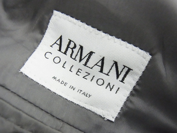 実際に弊社で買取させて頂いたARMANI COLLEZIONI/アルマーニ ヘリンボーン柄上下スーツ/52の画像 2枚目