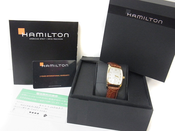 実際に弊社で買取させて頂いたHAMILTON/ハミルトン ボルトン 復刻モデル ゴールド/H13431553の画像 5枚目