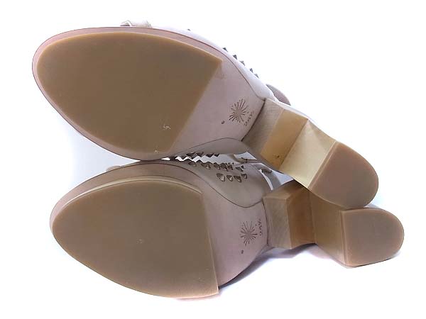 実際に弊社で買取させて頂いたミハラヤスヒロ WOODEN HEEL SANDAL レザー ベージュ/24.5の画像 2枚目