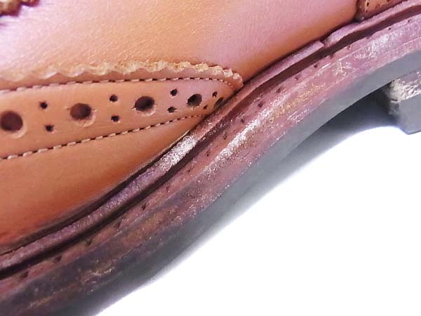 実際に弊社で買取させて頂いたTrickers/トリッカーズ ウィングチップブーツ ブラウン2508/7の画像 7枚目