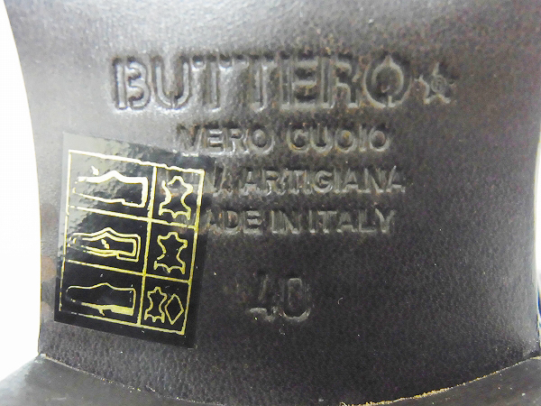 実際に弊社で買取させて頂いたBUTTERO/ブッテロ サイドジップスエードブーツ レザー/B825/40の画像 7枚目