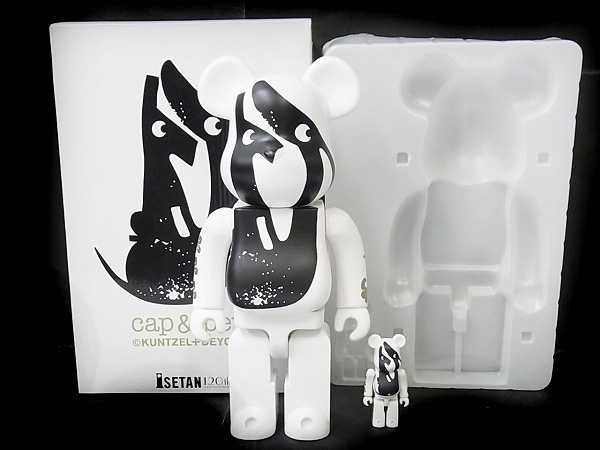 実際に弊社で買取させて頂いたBE@RBRICK/ベアブリック 伊勢丹120周年 限定 cap&pep 100%&400%の画像 7枚目