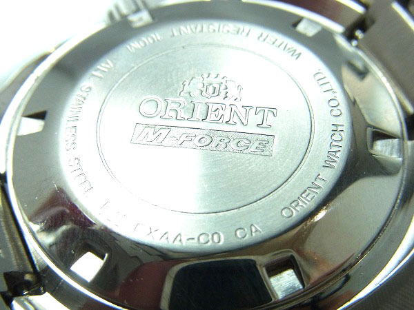 実際に弊社で買取させて頂いたORIENT/オリエント M-FORCE アナログ腕時計 自動巻 シルバーの画像 1枚目