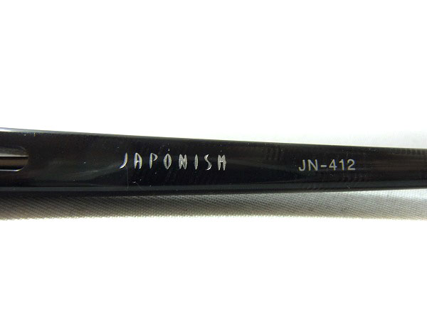 実際に弊社で買取させて頂いたJAPONISM/ジャポニスム メガネフレーム スクエア 黒×銀/JN-412の画像 4枚目