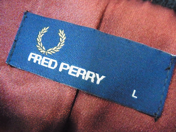 実際に弊社で買取させて頂いたFRED PERRY/フレッドペリー ウールミドル丈ブルゾン/ブラック/Lの画像 2枚目