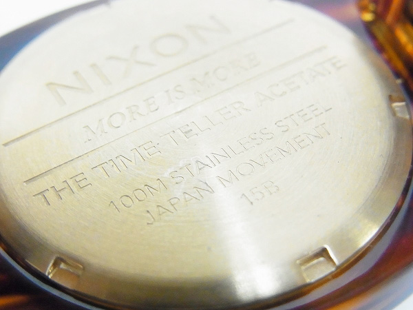 実際に弊社で買取させて頂いたNIXON/ニクソン タイムテラー アセテート 腕時計 A327-1424の画像 4枚目