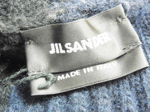 実際に弊社で買取させて頂いた[未使用]JIL SANDER 13AW カシミア混バイカラーゲージニット/44の画像 2枚目