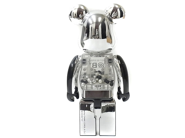 実際に弊社で買取させて頂いたBE@RBRICK/ベアブリック 千秋 MY FIRST B@BY BLACK&SILVER 400%の画像 4枚目