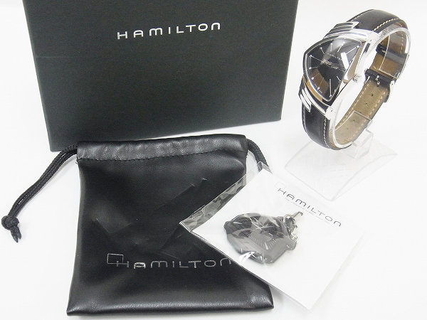 実際に弊社で買取させて頂いたHamilton/ハミルトン H244810 ベンチュラ エルヴィスモデル銀黒の画像 7枚目