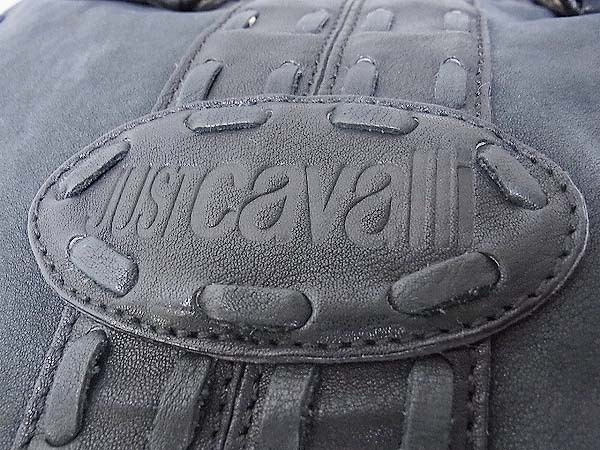 実際に弊社で買取させて頂いたJUST CAVALLI/ジャストカヴァリ レザーバッグ 鞄 ブラックの画像 4枚目