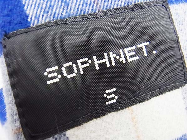 実際に弊社で買取させて頂いたSOPHNET/ソフネット ミリタリージャケット 裏地チェック 紺 Sの画像 2枚目