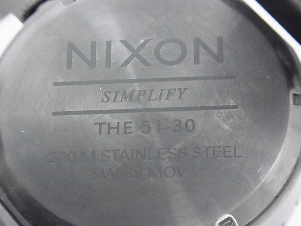 実際に弊社で買取させて頂いたNIXON/ニクソン THE 51-30 クォーツ ガンメタル A057-131の画像 4枚目