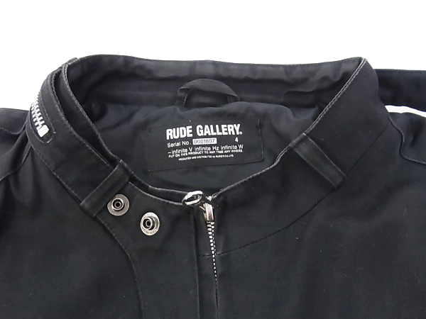 実際に弊社で買取させて頂いたRUDE GALLERY/ルードギャラリー コットン ライダースJKT/4の画像 5枚目