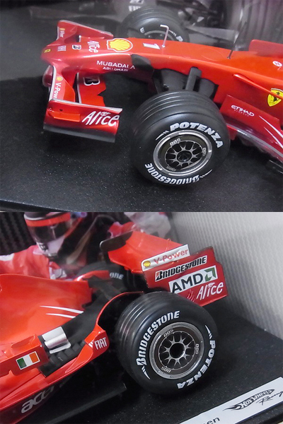 実際に弊社で買取させて頂いた未使用 Hot Wheels FERRARI F2008 K.Raikkonen/ライコネン 1/18の画像 4枚目