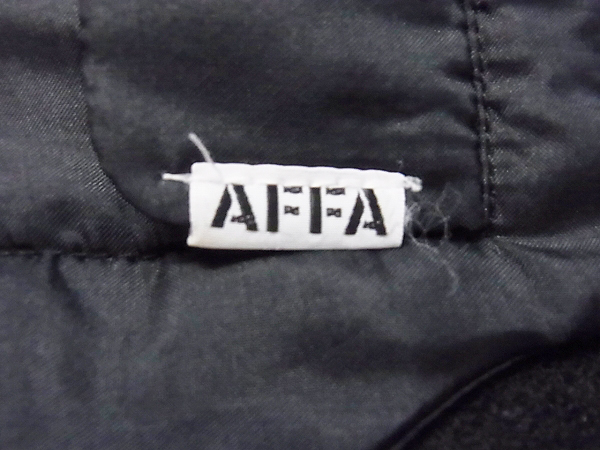 実際に弊社で買取させて頂いたAFFA/エーエフエフエー 切り替しミリタリージャケット ブラックの画像 3枚目